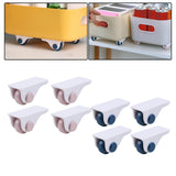 Maxbell 4x Mini Self Adhesive Caster Wheels Roller Sticky for Furniture Storage Box pink