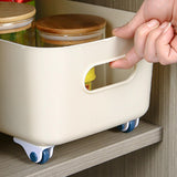 Maxbell 4x Mini Self Adhesive Caster Wheels Roller Sticky for Furniture Storage Box pink