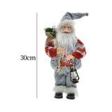 Maxbell 30cm Standing Santa Doll Christmas Figure Figurine for Home Decor