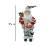 Maxbell 30cm Standing Santa Doll Christmas Figure Figurine for Home Decor