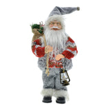 Maxbell 30cm Standing Santa Doll Christmas Figure Figurine for Home Decor