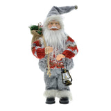 Maxbell 30cm Standing Santa Doll Christmas Figure Figurine for Home Decor