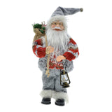 Maxbell 30cm Standing Santa Doll Christmas Figure Figurine for Home Decor
