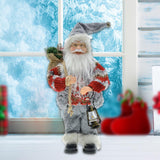 Maxbell 30cm Standing Santa Doll Christmas Figure Figurine for Home Decor