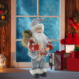 Maxbell 30cm Standing Santa Doll Christmas Figure Figurine for Home Decor