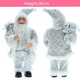 Maxbell Standing Santa Doll Christmas Figure Toy Ornament for Holiday Decoration