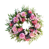 Maxbell 40cm Door Front Wreath Rose Artificial Flowers Garland Indoor Outdoor Home