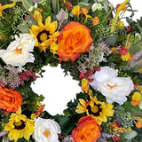 Maxbell Artificial Flower Wreath 15.7inch Floral Wreath for Holiday Home Decoration