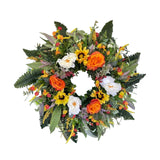 Maxbell Artificial Flower Wreath 15.7inch Floral Wreath for Holiday Home Decoration