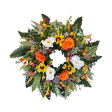 Maxbell Artificial Flower Wreath 15.7inch Floral Wreath for Holiday Home Decoration