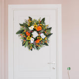 Maxbell Artificial Flower Wreath 15.7inch Floral Wreath for Holiday Home Decoration