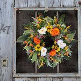Maxbell Artificial Flower Wreath 15.7inch Floral Wreath for Holiday Home Decoration