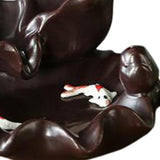 Maxbell Backflow Incense Burner Incense Cone Holder Zen Ceramic Censer Decor Black