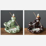 Maxbell Maxbell Backflow Incense Burner Incense Cone Holder Zen Ceramic Censer Decor Green
