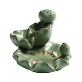 Maxbell Maxbell Backflow Incense Burner Incense Cone Holder Zen Ceramic Censer Decor Green