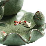 Maxbell Maxbell Backflow Incense Burner Incense Cone Holder Zen Ceramic Censer Decor Green