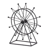 Maxbell Table Wheel Model Decorative Rotating Sculpture for Bookshelf Souvenir Black