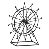 Maxbell Table Wheel Model Decorative Rotating Sculpture for Bookshelf Souvenir Black