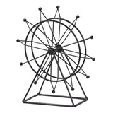 Maxbell Table Wheel Model Decorative Rotating Sculpture for Bookshelf Souvenir Black