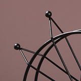 Maxbell Table Wheel Model Decorative Rotating Sculpture for Bookshelf Souvenir Black