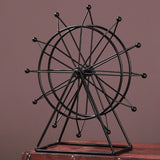 Maxbell Table Wheel Model Decorative Rotating Sculpture for Bookshelf Souvenir Black
