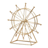 Maxbell Table Wheel Model Decorative Rotating Sculpture for Bookshelf Souvenir Gold