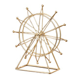 Maxbell Table Wheel Model Decorative Rotating Sculpture for Bookshelf Souvenir Gold