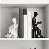 Maxbell Ceramic Human Statues Abstract Figurines Collectible Sculpture Black White