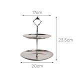 Maxbell Dessert Stand Cupcake Holder Fruit Plate for Baby Shower Holiday Decoration double layer