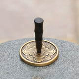 Maxbell Handle Incense Ash Pressed Seal Fragrance Stamp Copper for Home Temple Altar Black Gold