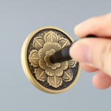 Maxbell Handle Incense Ash Pressed Seal Fragrance Stamp Copper for Home Temple Altar Black Gold