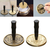 Maxbell Handle Incense Ash Pressed Seal Fragrance Stamp Copper for Home Temple Altar Black Gold