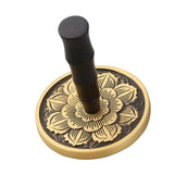 Maxbell Handle Incense Ash Pressed Seal Fragrance Stamp Copper for Home Temple Altar Black Gold