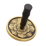 Maxbell Handle Incense Ash Pressed Seal Fragrance Stamp Copper for Home Temple Altar Black Gold