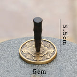 Maxbell Handle Incense Ash Pressed Seal Fragrance Stamp Copper for Home Temple Altar Black Gold