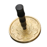 Maxbell Handle Incense Ash Pressed Seal Fragrance Stamp Copper for Home Temple Altar Gold