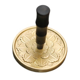 Maxbell Handle Incense Ash Pressed Seal Fragrance Stamp Copper for Home Temple Altar Gold