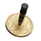 Maxbell Handle Incense Ash Pressed Seal Fragrance Stamp Copper for Home Temple Altar Gold