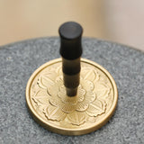 Maxbell Handle Incense Ash Pressed Seal Fragrance Stamp Copper for Home Temple Altar Gold