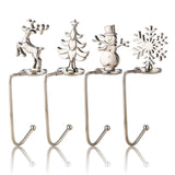 Maxbell Fireplace Hook Hanger Christmas Stocking Holder for Ornament Party Cafe Nickel Snowflake