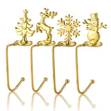 Maxbell Fireplace Hook Hanger Christmas Stocking Holder for Ornament Party Cafe Nickel Snowflake