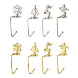 Maxbell Fireplace Hook Hanger Christmas Stocking Holder for Ornament Party Cafe Nickel Snowflake