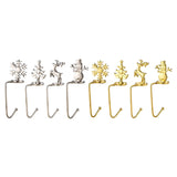 Maxbell Fireplace Hook Hanger Christmas Stocking Holder for Ornament Party Cafe Nickel Snowflake