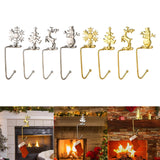 Maxbell Fireplace Hook Hanger Christmas Stocking Holder for Ornament Party Cafe Nickel Snowflake