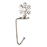 Maxbell Fireplace Hook Hanger Christmas Stocking Holder for Ornament Party Cafe Nickel Snowflake