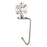 Maxbell Fireplace Hook Hanger Christmas Stocking Holder for Ornament Party Cafe Nickel Snowflake