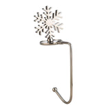 Maxbell Fireplace Hook Hanger Christmas Stocking Holder for Ornament Party Cafe Nickel Snowflake