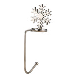 Maxbell Fireplace Hook Hanger Christmas Stocking Holder for Ornament Party Cafe Nickel Snowflake