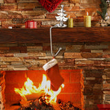 Maxbell Fireplace Hook Hanger Christmas Stocking Holder for Ornament Party Cafe Tree Silver