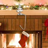 Maxbell Fireplace Hook Hanger Christmas Stocking Holder for Ornament Party Cafe Tree Silver